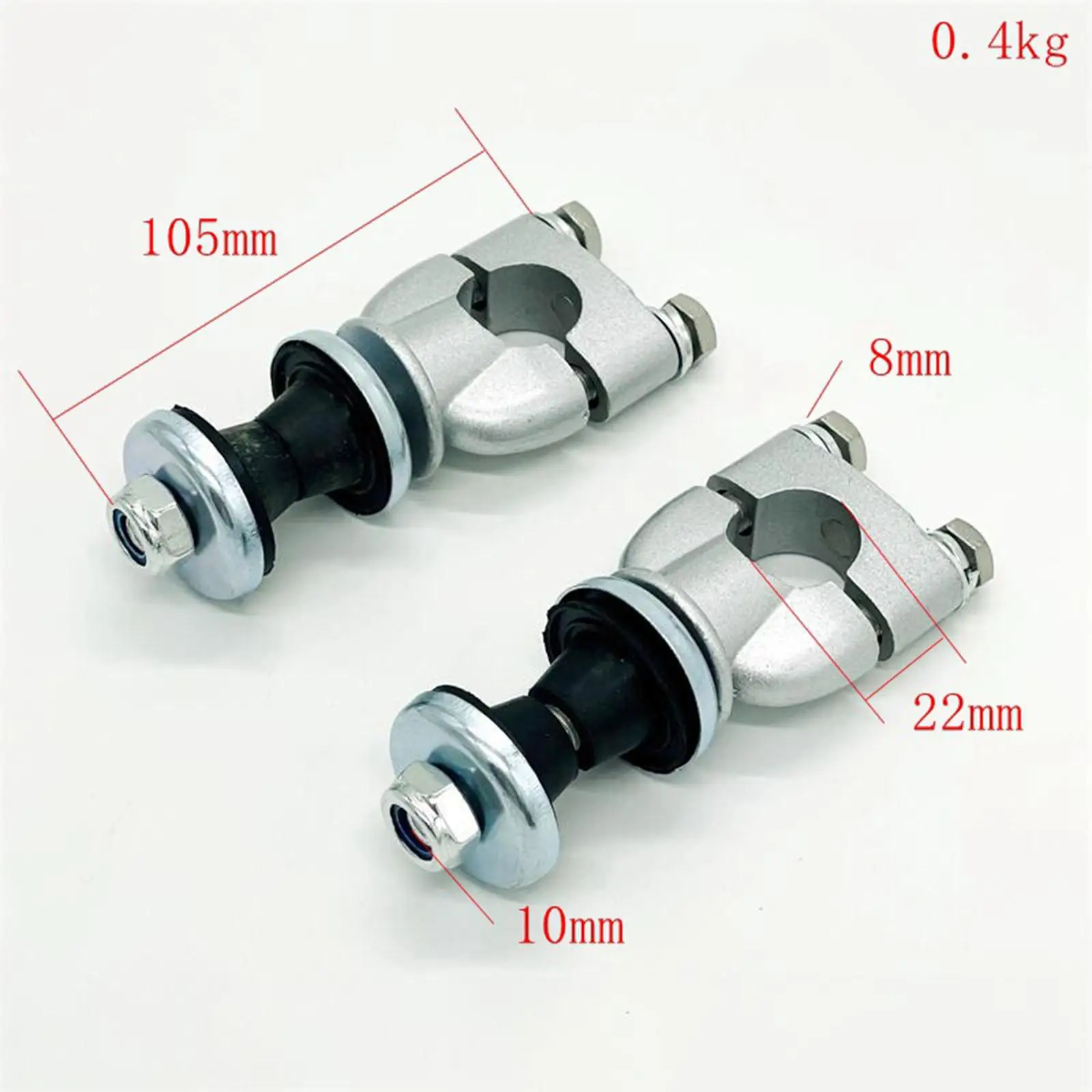 2Pcs Universial Motorcycle Handlebar Mount Clamp 7/8