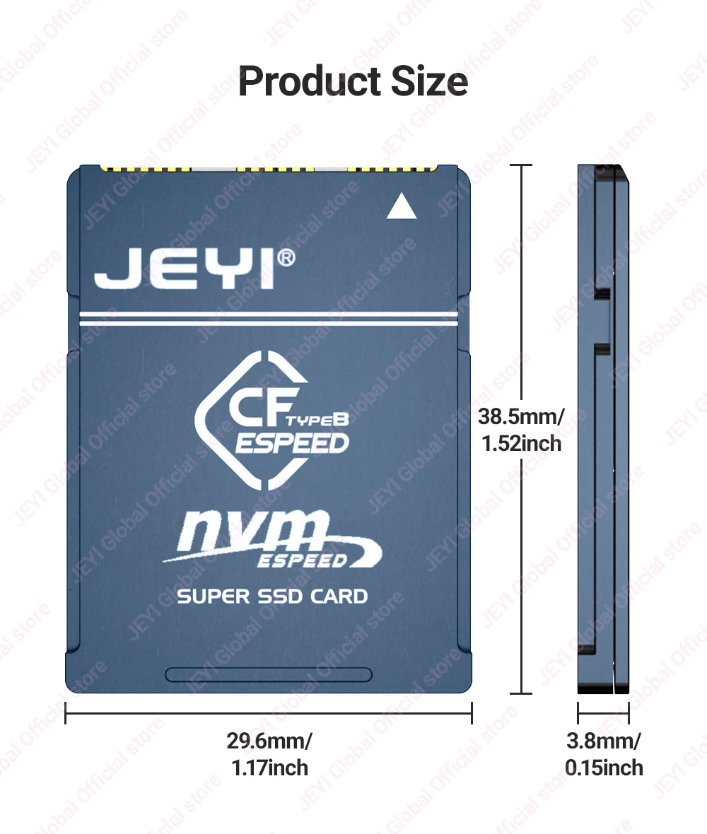 JEYI M.2 2230 NVMe SSD zu CFE Typ-B Adapter Erweiterungsspeicher CFexpress-Karte für NIKON Z6/Z7/Z8/Z9/D6, CANON R3/R5C/R63, Fuji XH2 – Detail 14