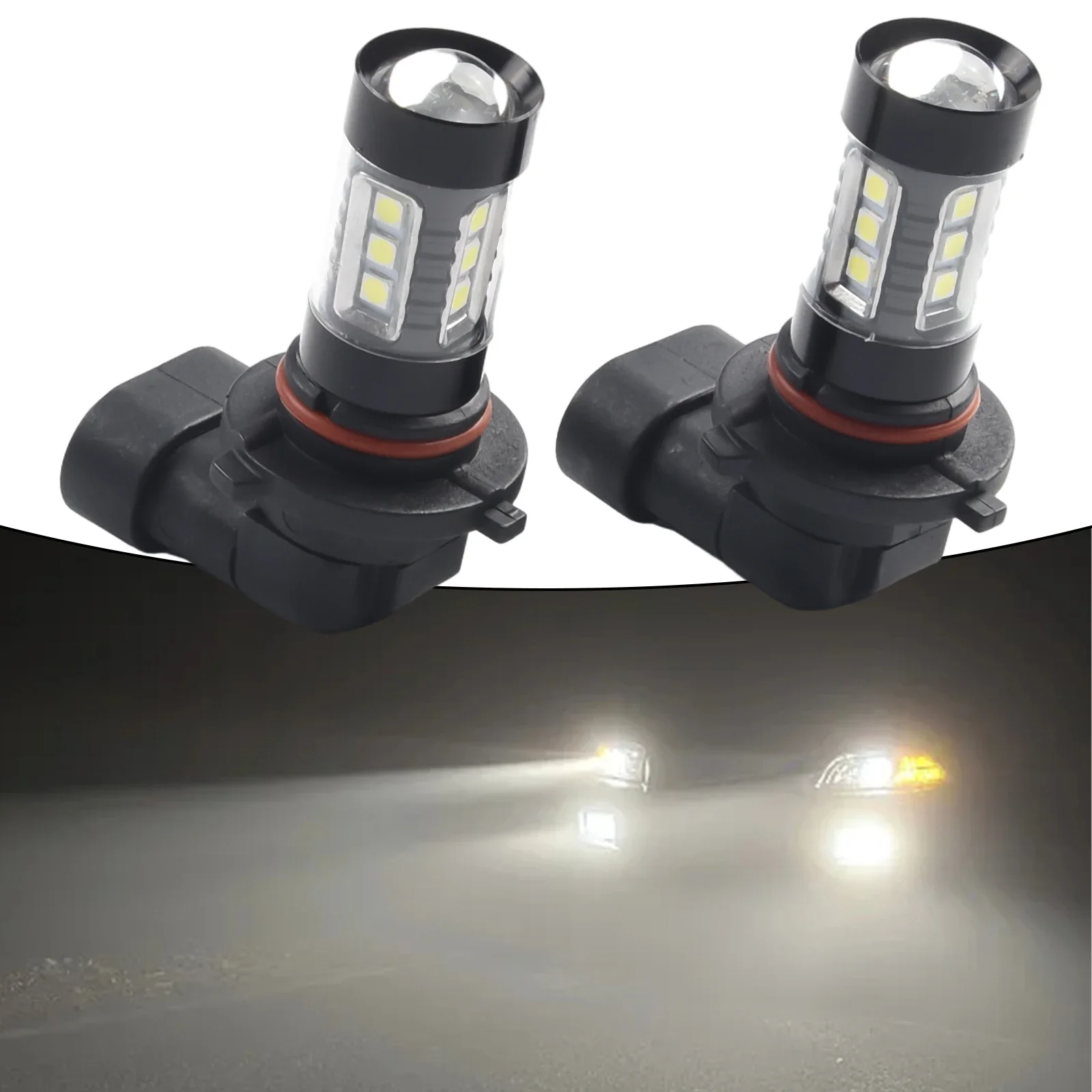실용적인 LED 안개등, 내구성 있는 안개등, 매우 밝은 백색등, 12V-24V, DC 1760LM, 360 도, 50000H, 80W, 신제품