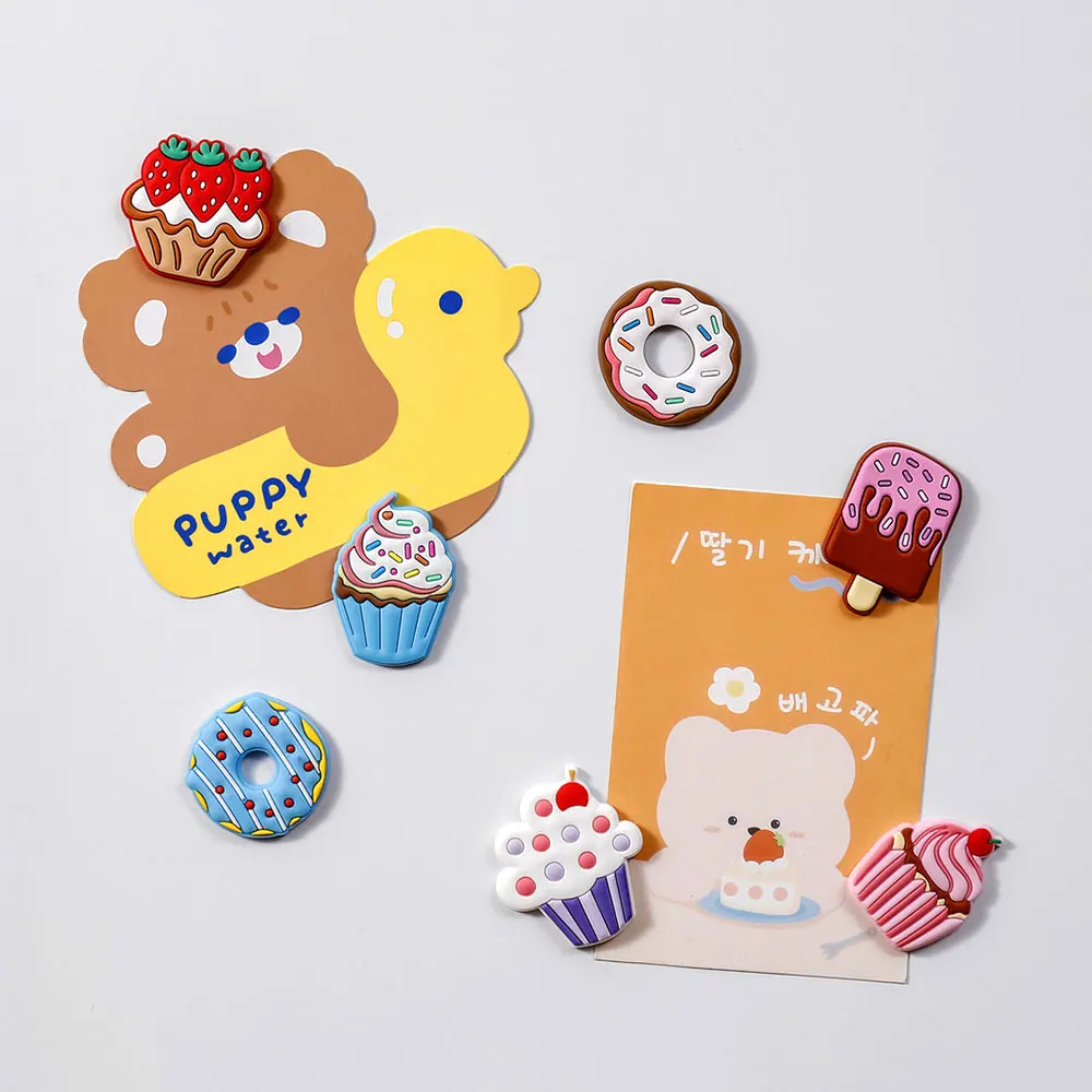 Magnetic Fridge Stickers Silicone Cake Series Fridge Magnets Photo Wall Souvenir Home Decor