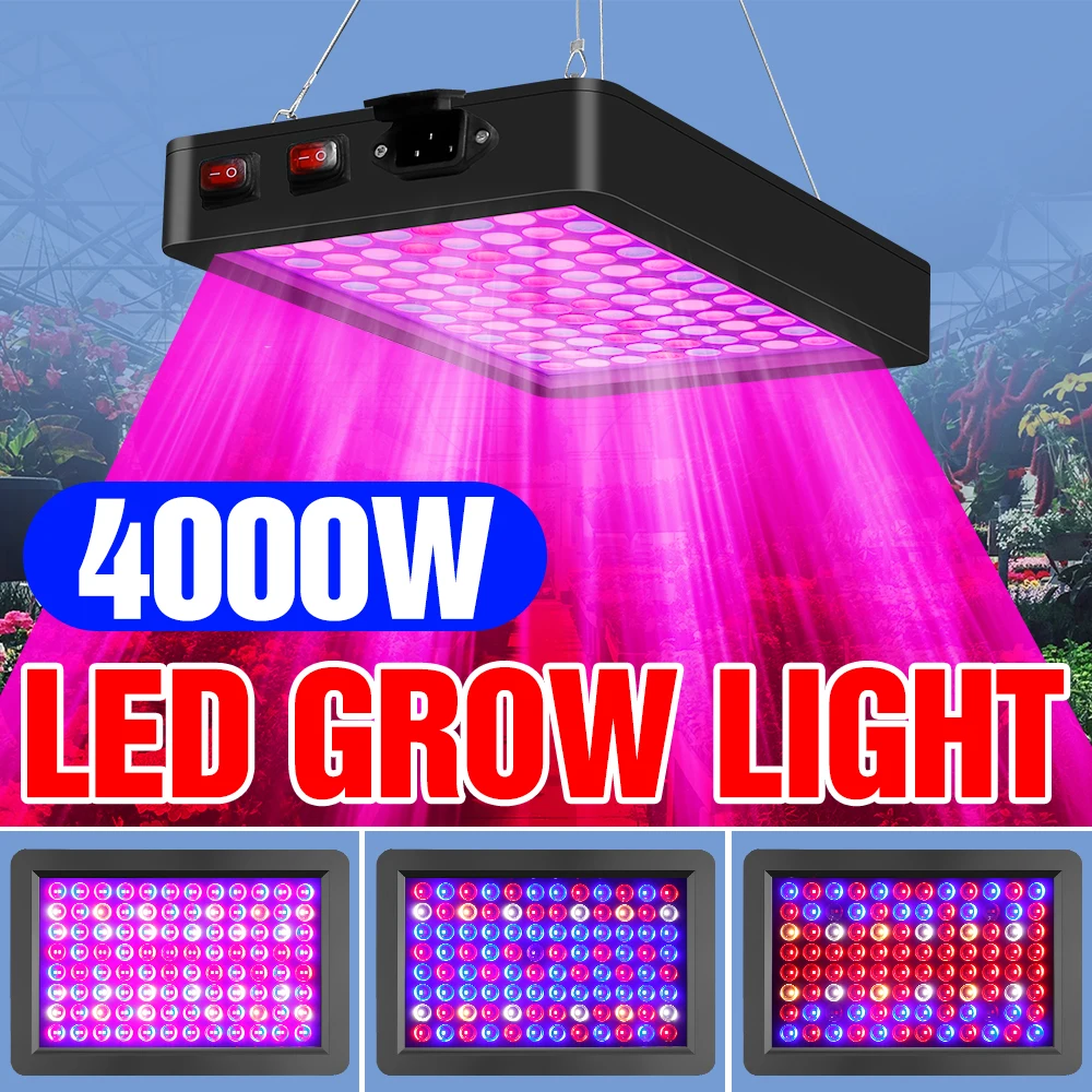 

220V Plant Lamp LED Phyto Growth Bulb Full Spectrum Phyto Light 4000W 5000W For Greenhouse Grow Tent Seed Seedling Lighting 2835
