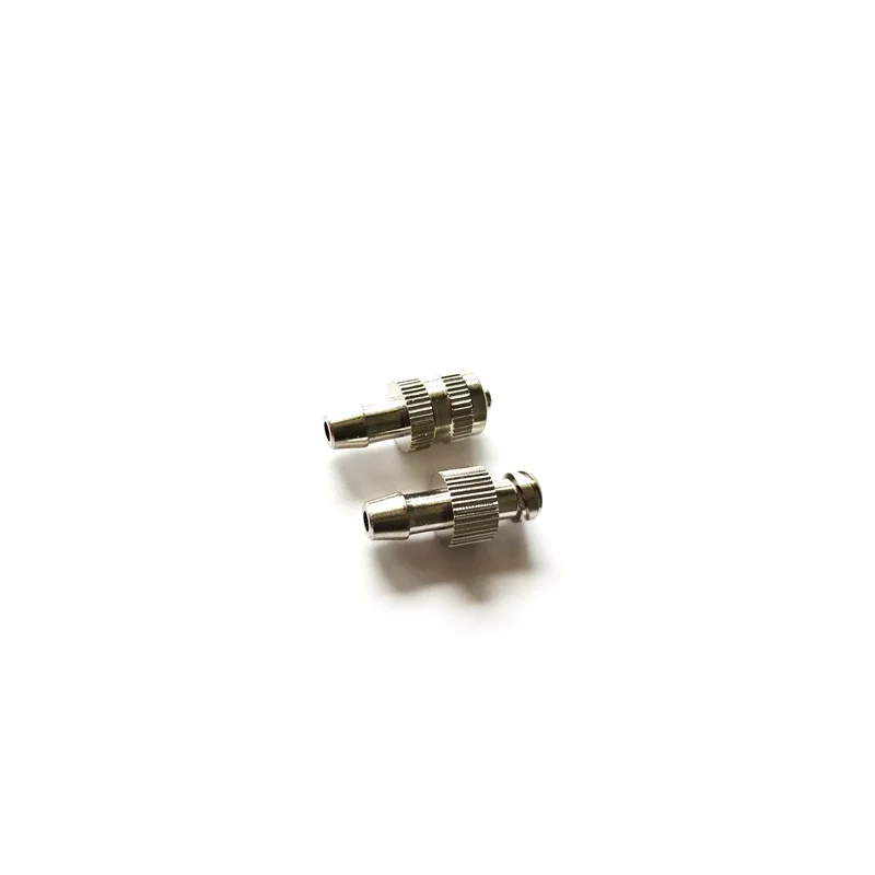 

High precision male and female barb luer lock connector to 6x8mm tube nickel plated brass adapter metal fitting