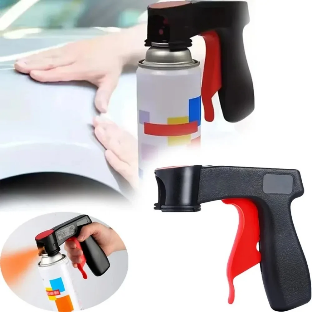 1 Pcs Plastic Portable Spray Paint Handle, Universal Reusable Car Color Changing Film Pasting Self Spraying Hand Spray Gun