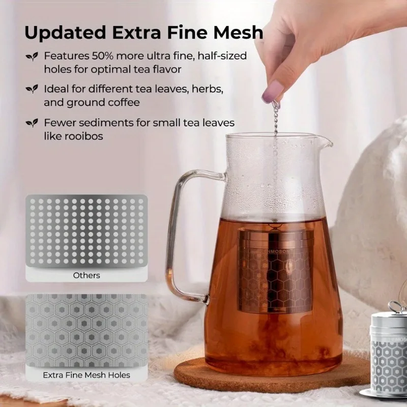 304 Stainless Steel Tea Infuser for Loose Tea and Cooking Spice Ultra Fine Mesh Strainer
