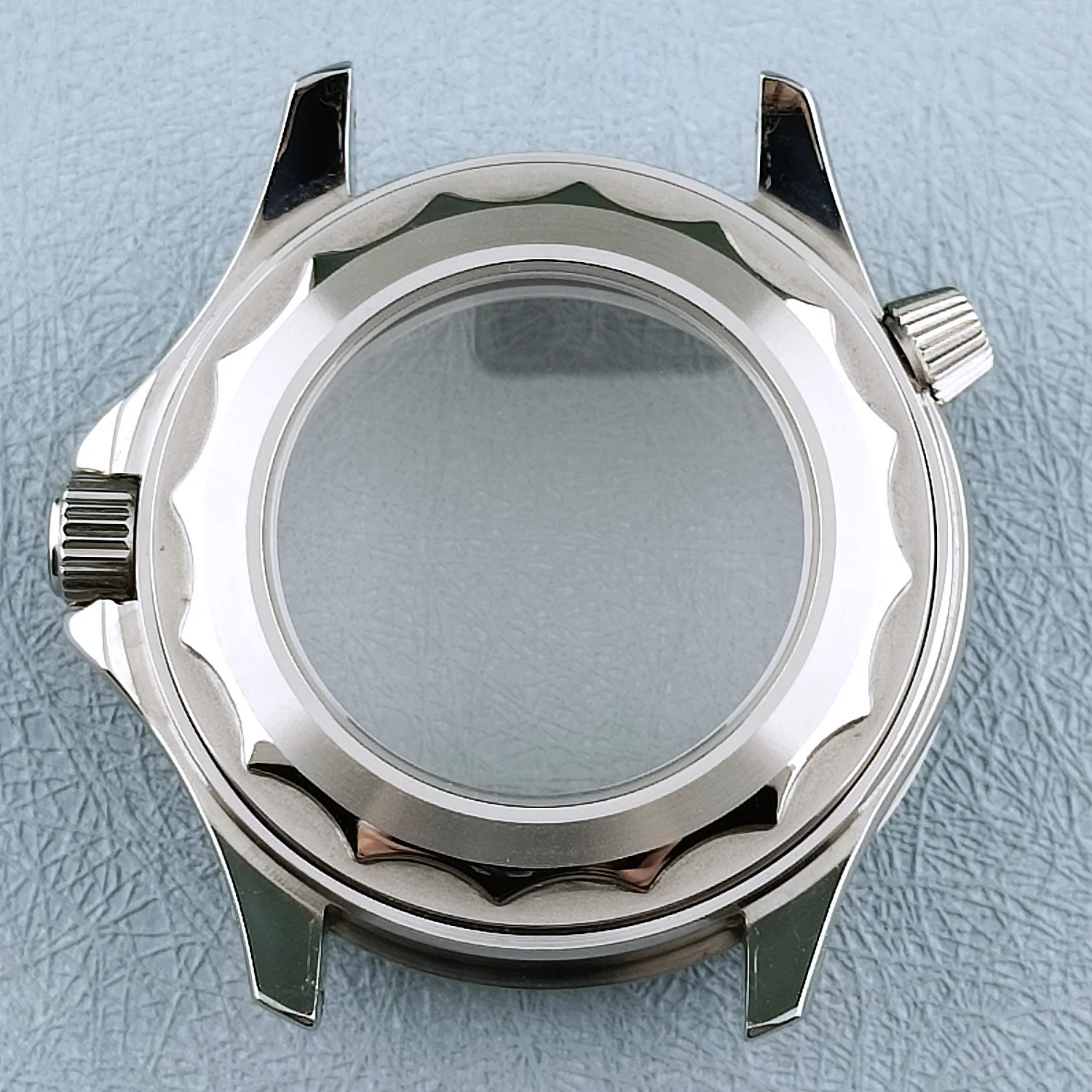 Premium 42mm Stainless Steel Diving Watch Case with Sapphire Crystal & Transparent Back