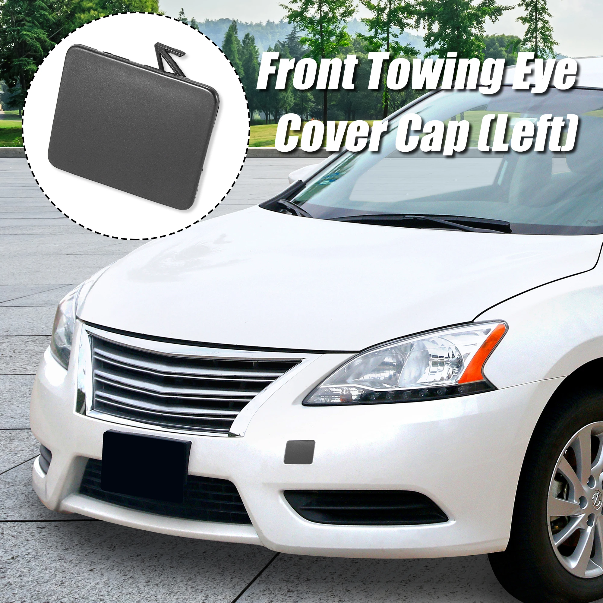 Uxcell Front Bumper Tow Hook Towing Eye Cover Cap Replacement 622A0-3SH0A for Nissan Sentra 2013 2014 2015 5