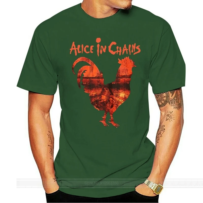 Alice in Chains Rooster Dirt Layne Staley Rock Band Logo New T