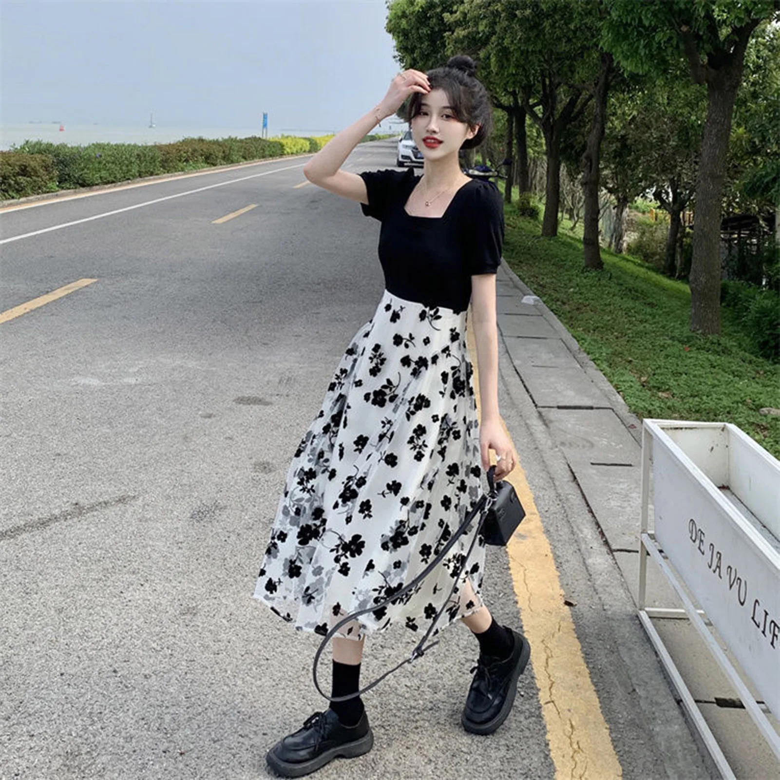 

Women Floral Printing Dress Female Summer Slim Dress Gift for Mother Woman Lover PR Sale