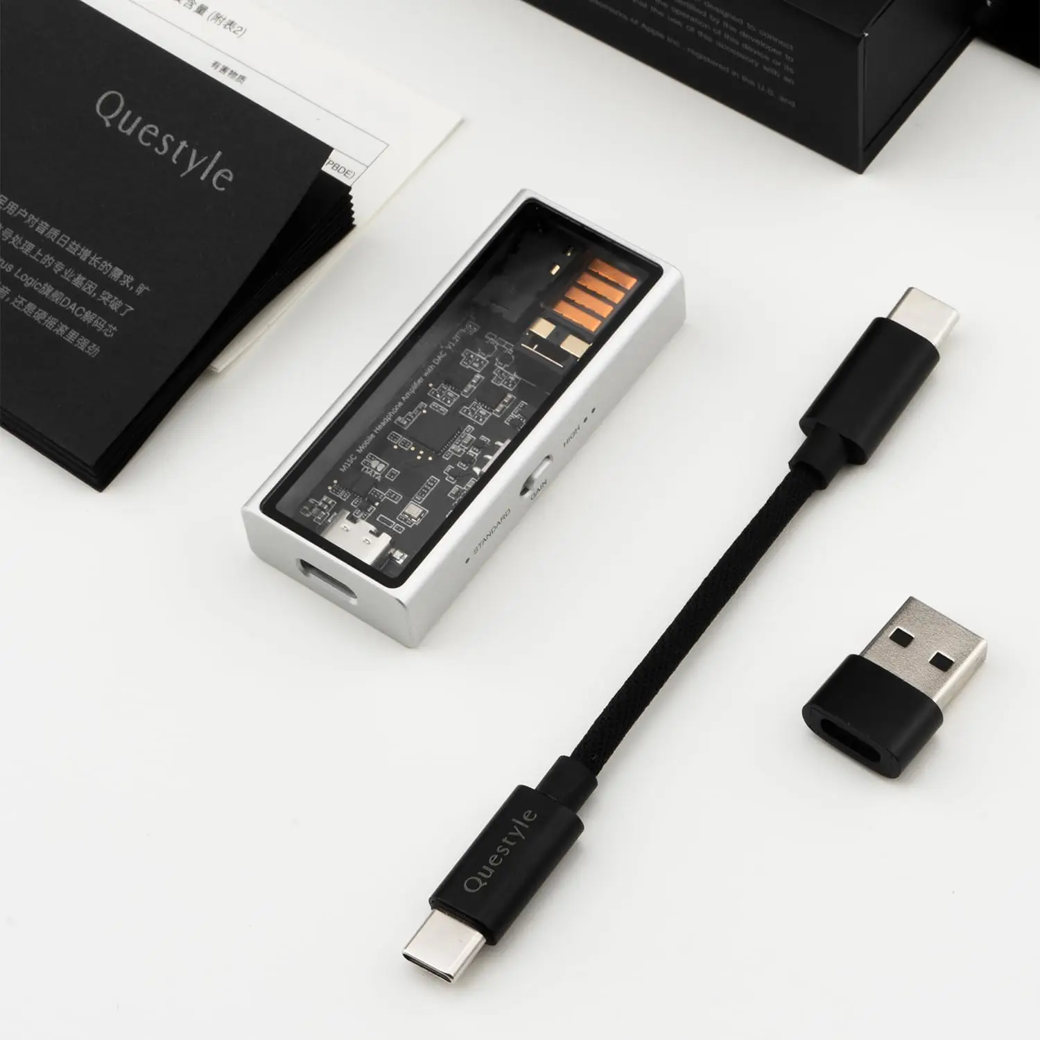 Questyle M15C Portable USB DAC Headphone Amplifier CS43198