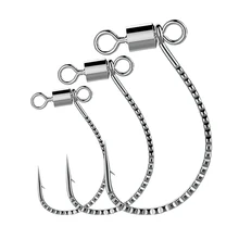  8pcs Long Shank Down shot Rig Hook Drop Shot Hook Wide gap Worm Hook Swivel Fishing Hook for Soft Lure Bass Fishing 