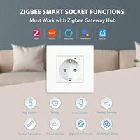 BSEED Single ZigBee Wall Sockets Energy Monitor Double Smart Meter Sockets Google Smart Life App Alexa Triple Sockets EU Plastic - Image 3