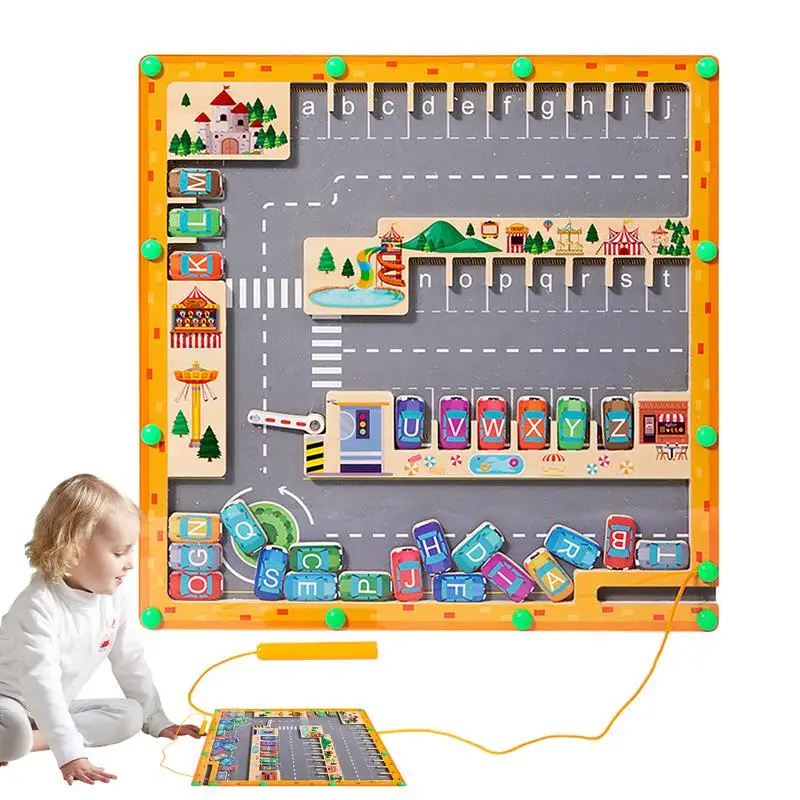 

Magnetic Alphabet Maze Letter Puzzle Wooden Alphabet Puzzle Activity Board Montessori Toys Learning Educational Fine Motor Skill