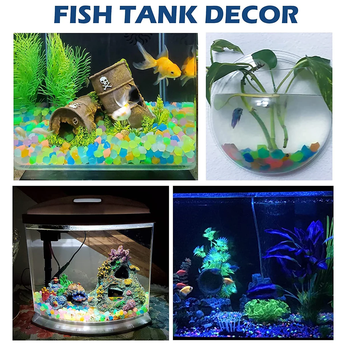 25g Glow in The Dark Gravel Stones Luminous Sand Pebble Stones DIY Aquarium Fish Rocks Garden Lawn Yard Micro Landscape