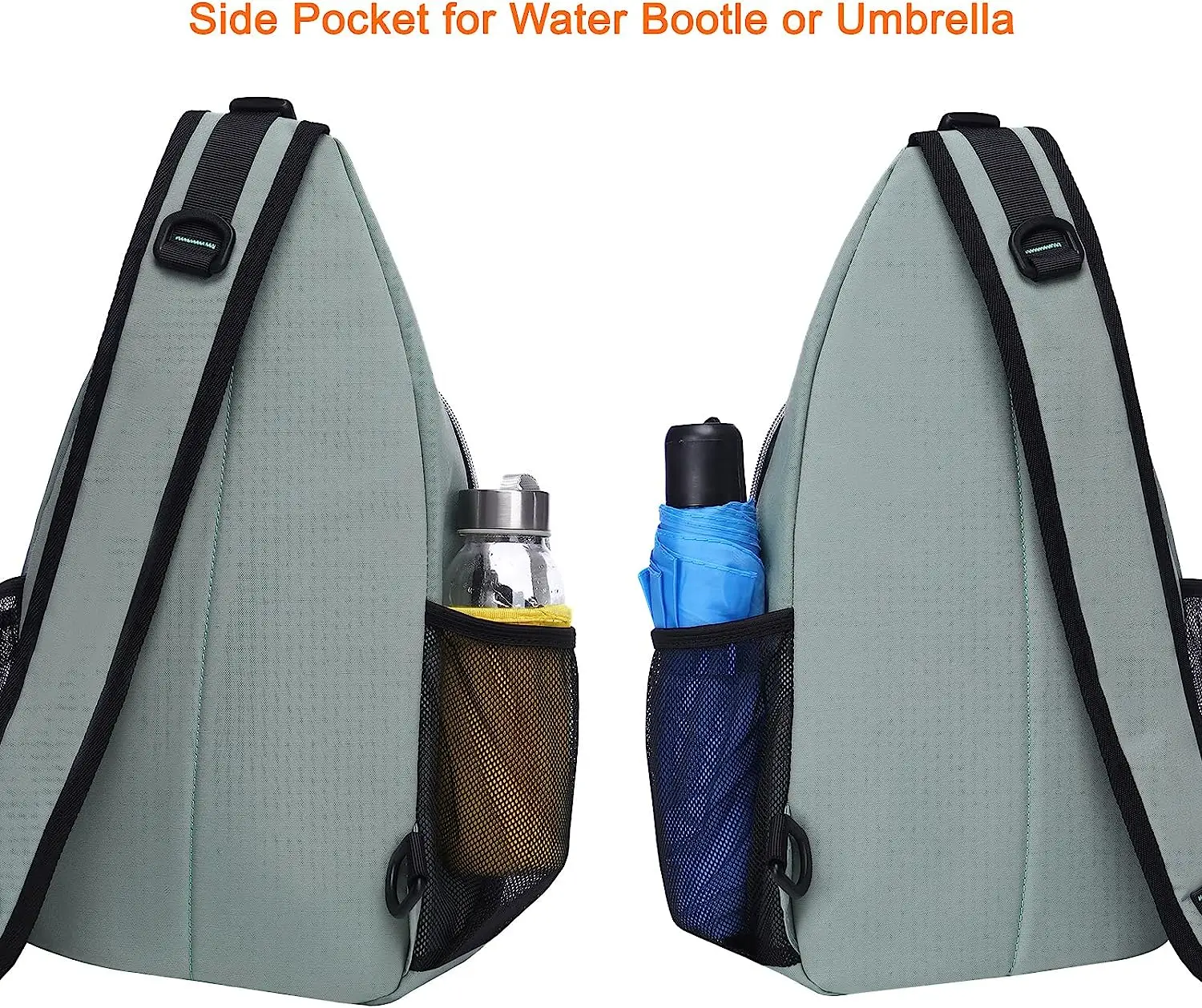 MOSISO Sling Bag for Men's Women Multipurpose Crossbody Shoulder Bag Travel Hiking Daypack Casual Hip Hop Unisex Chest Bag