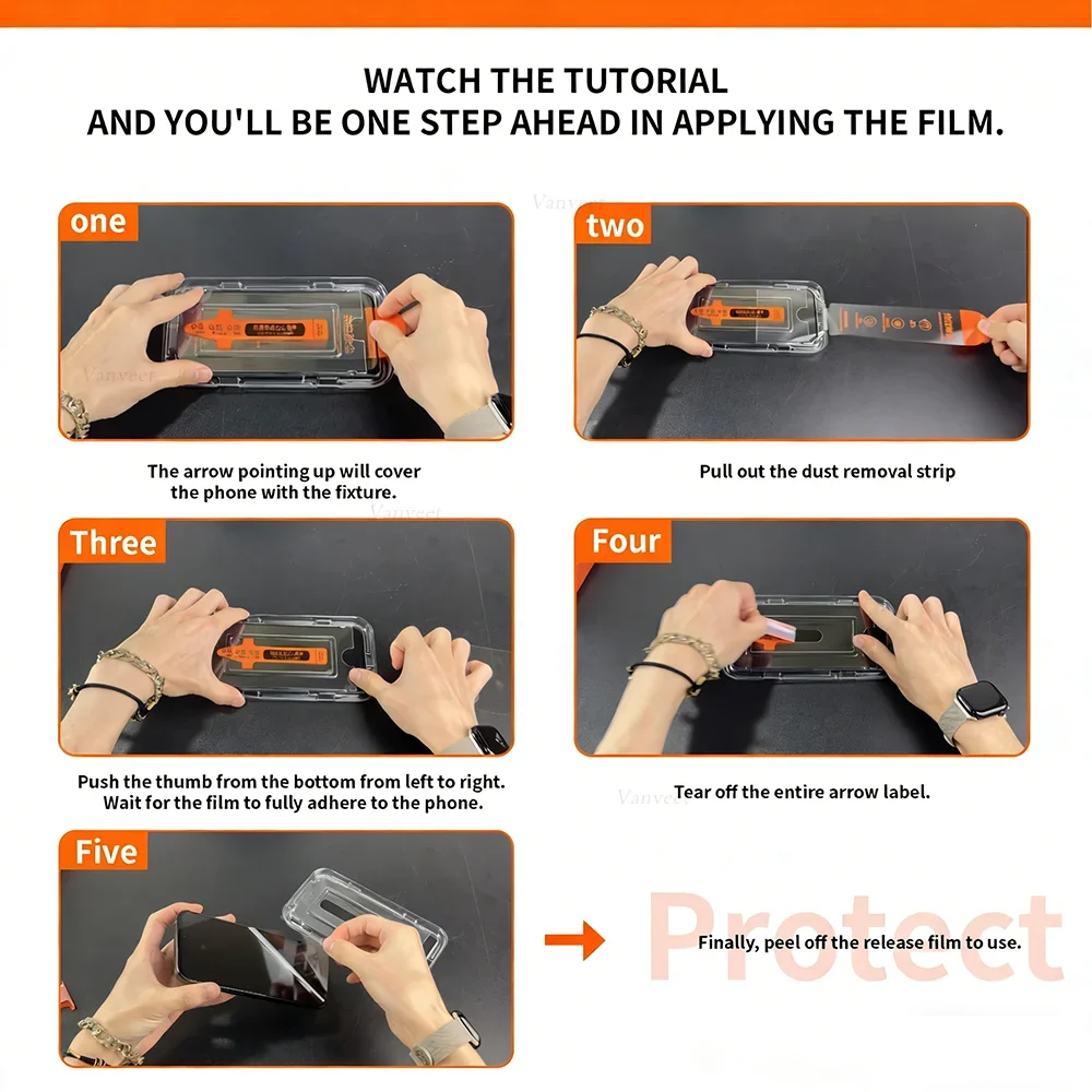 3-Pack Dust-Free Oleophobic Glass Screen Protectors