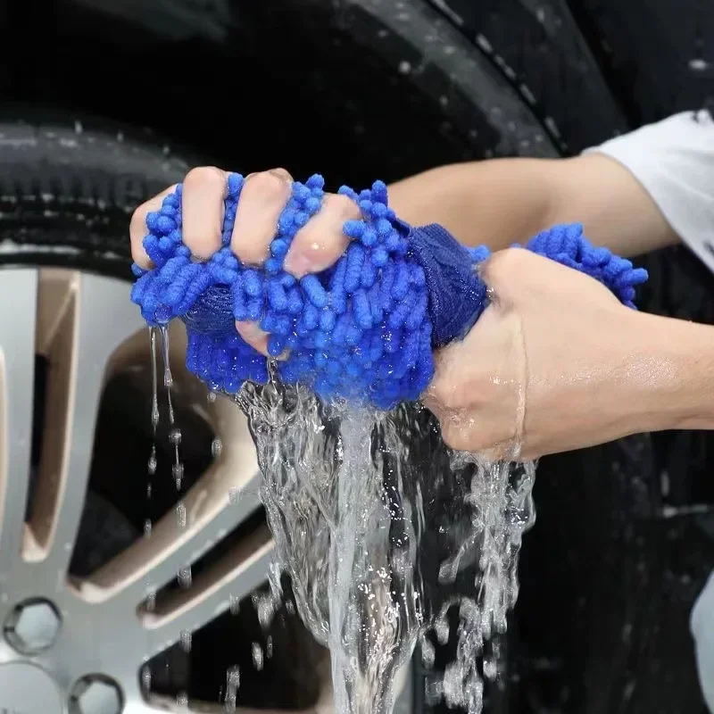 1PCS Car Wash Kit Microfiber Towel Chenille Sponge Brush Pad Glove Auto Cleaning Accessories for Vehicle Detailing