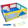 Extra Large Baby Playpen Safety Baby Play Yard w/50 Ocean Balls & 4 Handles 1