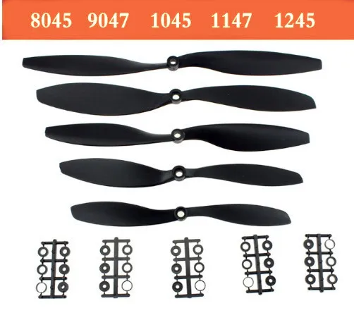 

5 Pairs FT Propellers Carbon Nylon Black CW CCW 8045 9047 1045 1147 1245 for RC Quadcopter