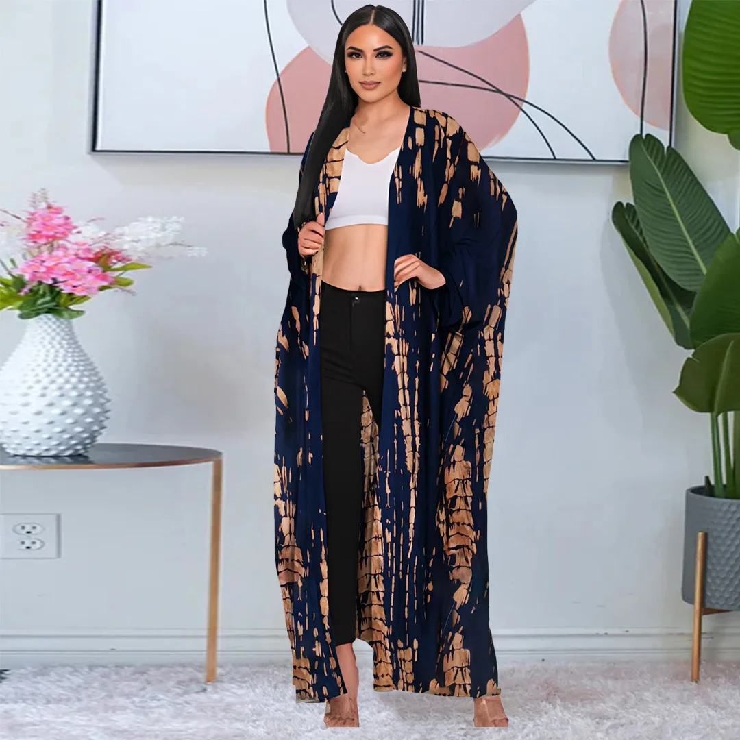 

Women Outfits Printed Oversized Loose Long Cardigan Coats 2023 Summer Vintage Long Sleeve Holiday Sexy Cover Ups Beachwear