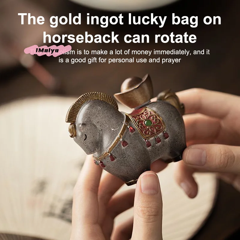 색상 변화 리치 티 펫 장식품 행운의 탕마 즉시 변신하는 커피 테이블 장식 액세서리 부티크 스타일 티 펫