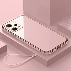 Custodia in silicone shockproof di lusso per OnePlus Nord CE 2 Lite con quadrato.