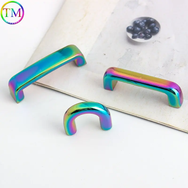 Rainbow 10mm 13 20 25mm Metal Screws Hanger Hooks Connector Anchor Arch Bridge Buckle Bag Side Clip Clasp For Handbag Hardware