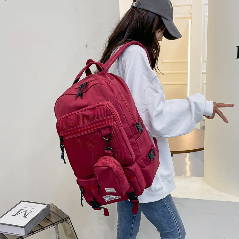 

Large Travel Bag for Teenagers Schoolbag New Fashion Harajuku Female Laptop Bag Campus Junior High School Students Backpack