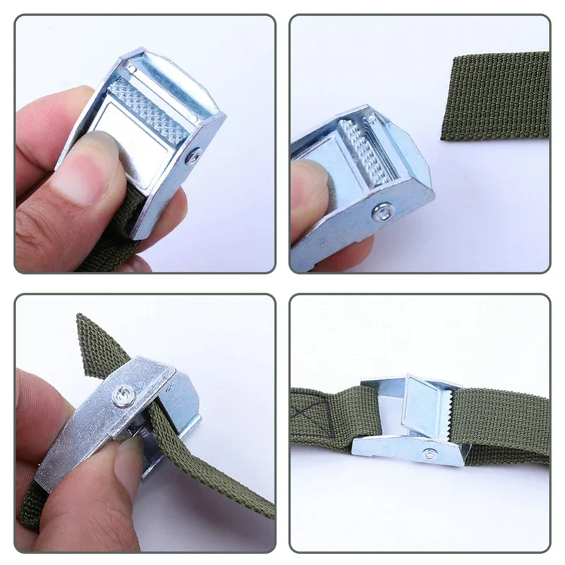 Cargo Straps 1 Meter Buckle Tie-Down Belt for Car Motorcycle Bike With Metal Buckle Tow Rope Strong Ratchet Belt for Luggage Bag