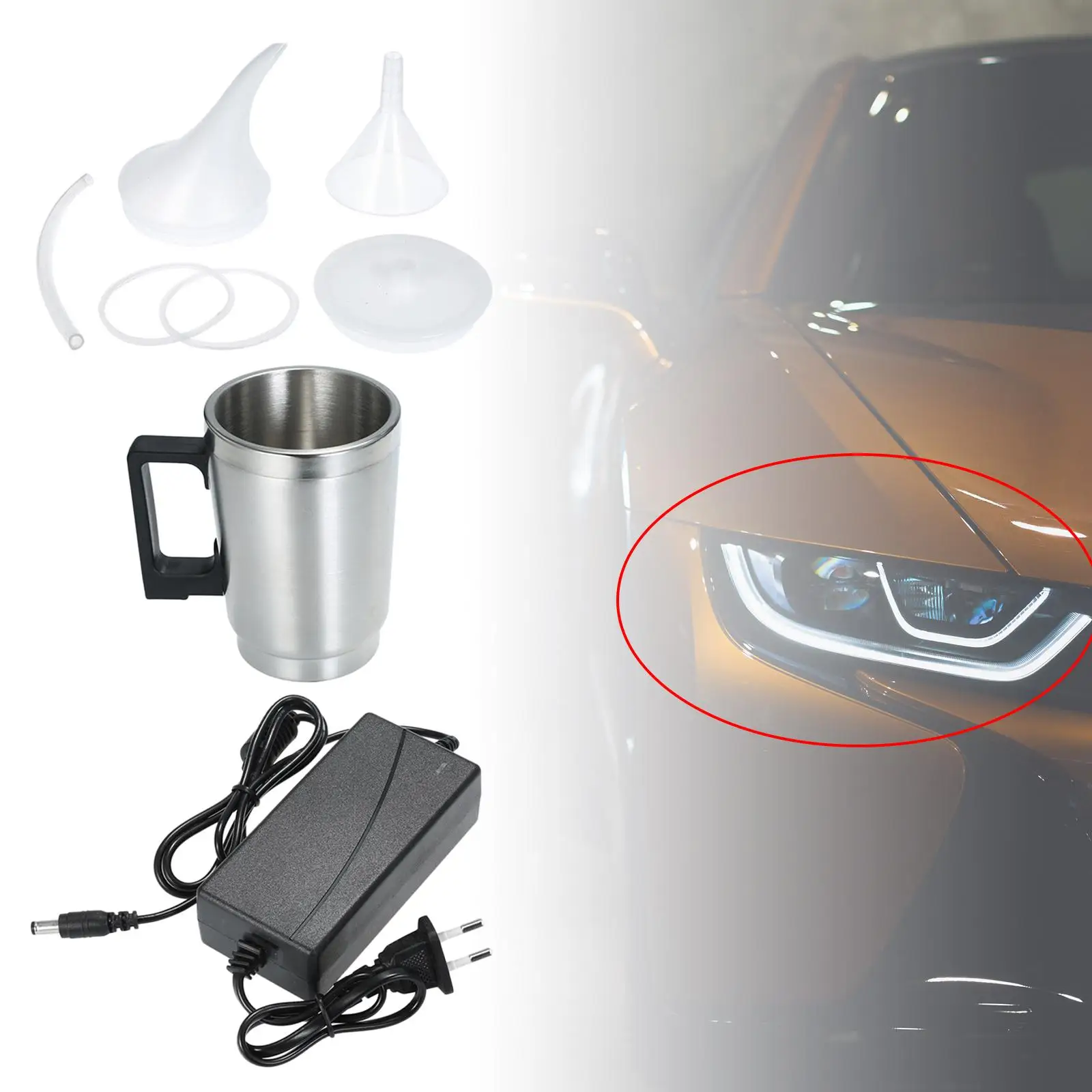 

Headlight Lens Repair Tool Atomizing Cup Headlight Cleaning Repairs Tool Polishing for Faded Discoloured Headlights
