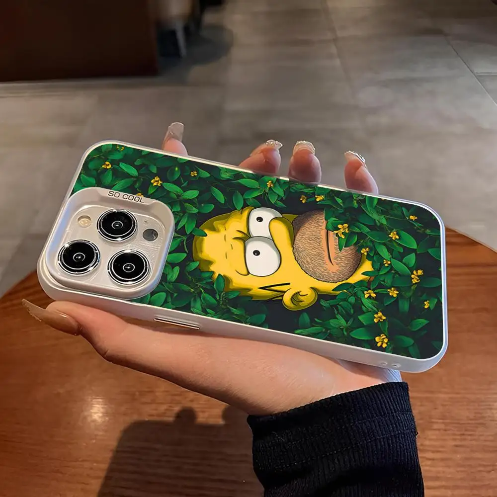 Silver Homer Simpson Phone Case – Funny Cartoon Protective Cover