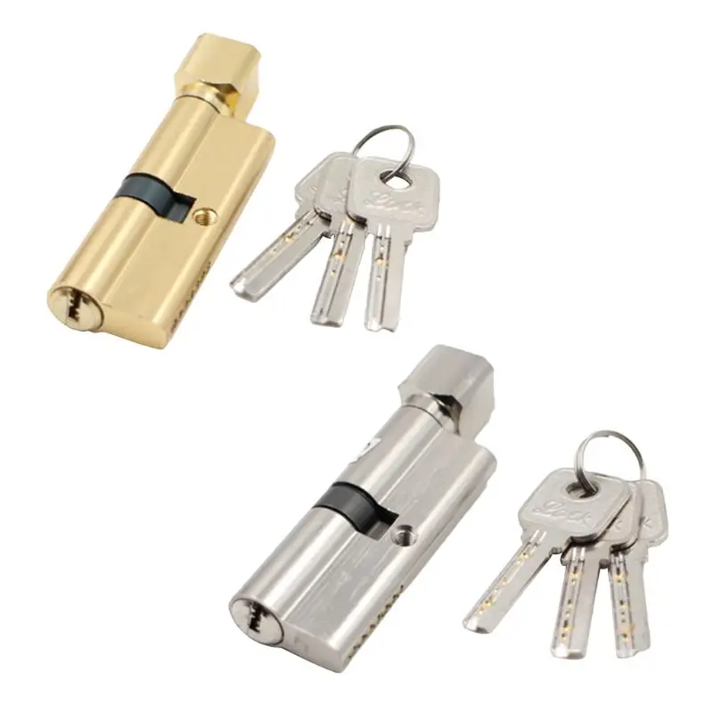 WoodenDoorLockCylinderwith3KeysAntirustSingleOpenLock