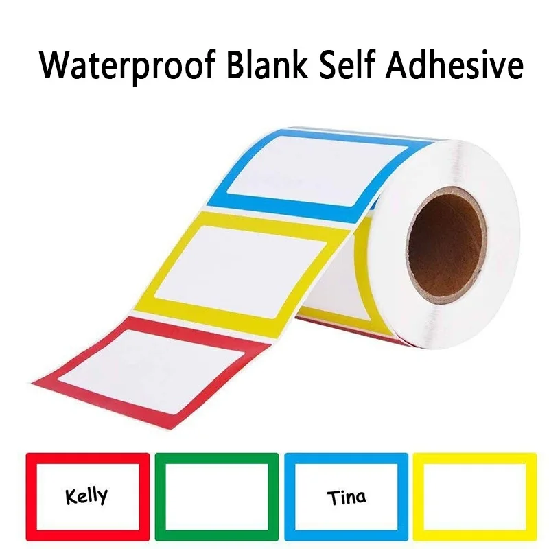250Pcs Waterproof Blank Self Adhesive Assorted Label Stickers Removable Label Stickers Tag File For Office School Home Supplies - 2