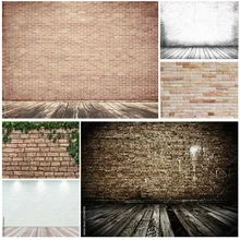 

Art Fabric Vintage Brick Wall Wooden Floor Photography Backdrops Photo Background Studio Prop 211218 ZXX-22
