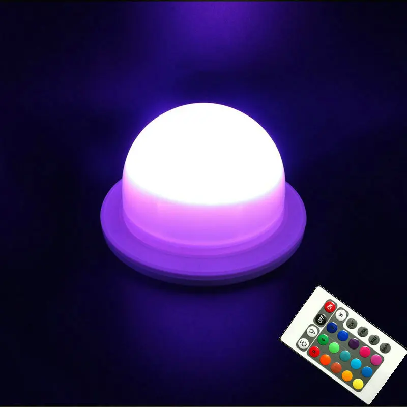 

Remote control Rechargeable RGBW Waterproof LED Module Base Light Furniture Mood Party Ambient Lighting Under Table Decoration