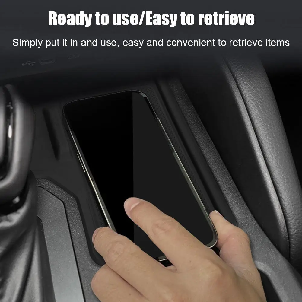 Center Console Wireless Charging Mat for Toyota Prado LC250 Anti-Slip Silicone Pad Accessories LHD Storage Box