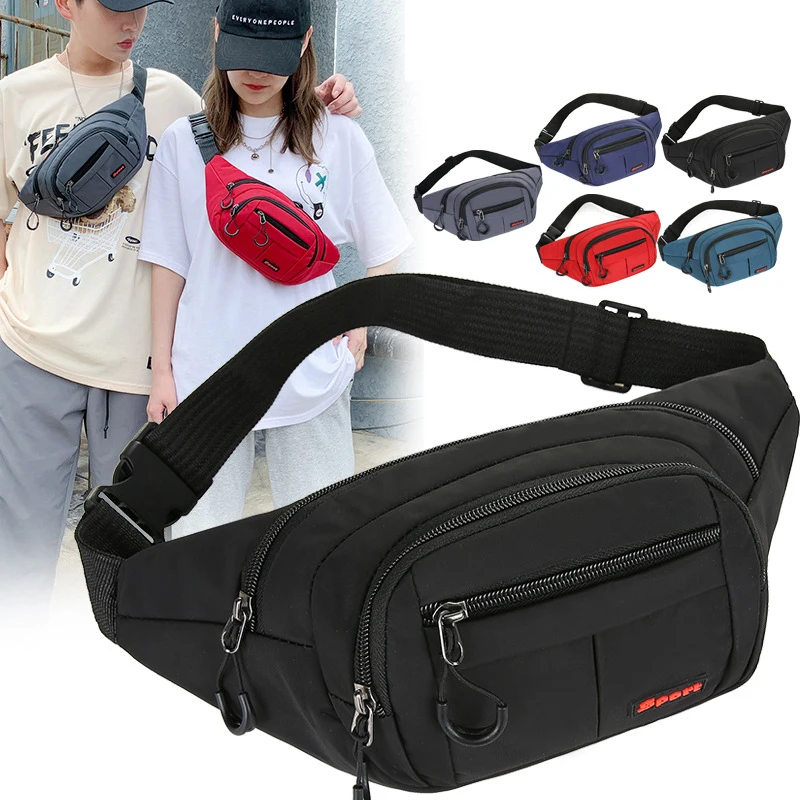 

Casual Pack Purse Large Phone Belt Bag Pouch Canvas Outdoor Travel Phone Bag Banana Hip Bags Fashion Men Women Waist Bag