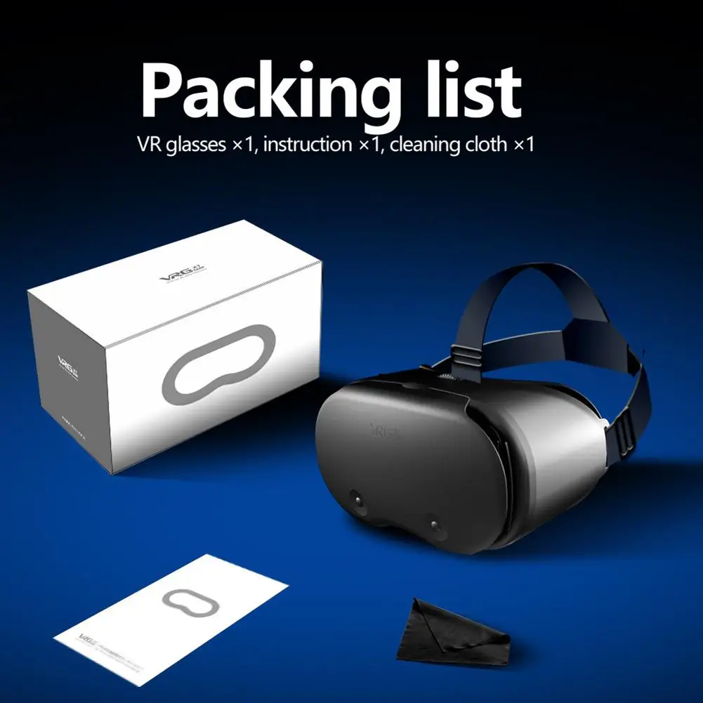 For VRG Pro X7 VR Glasses Blue Light Eye Protective Virtual Reality Helmet 3D Glasses For 5-7 Inches Smart Phone Android IPhone