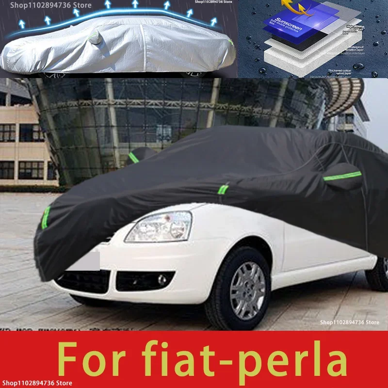 

For Fiat Perla Weekend fit Outdoor Protection Full Car Covers Snow Cover Sunshade Waterproof Dustproof Exterior black car cover