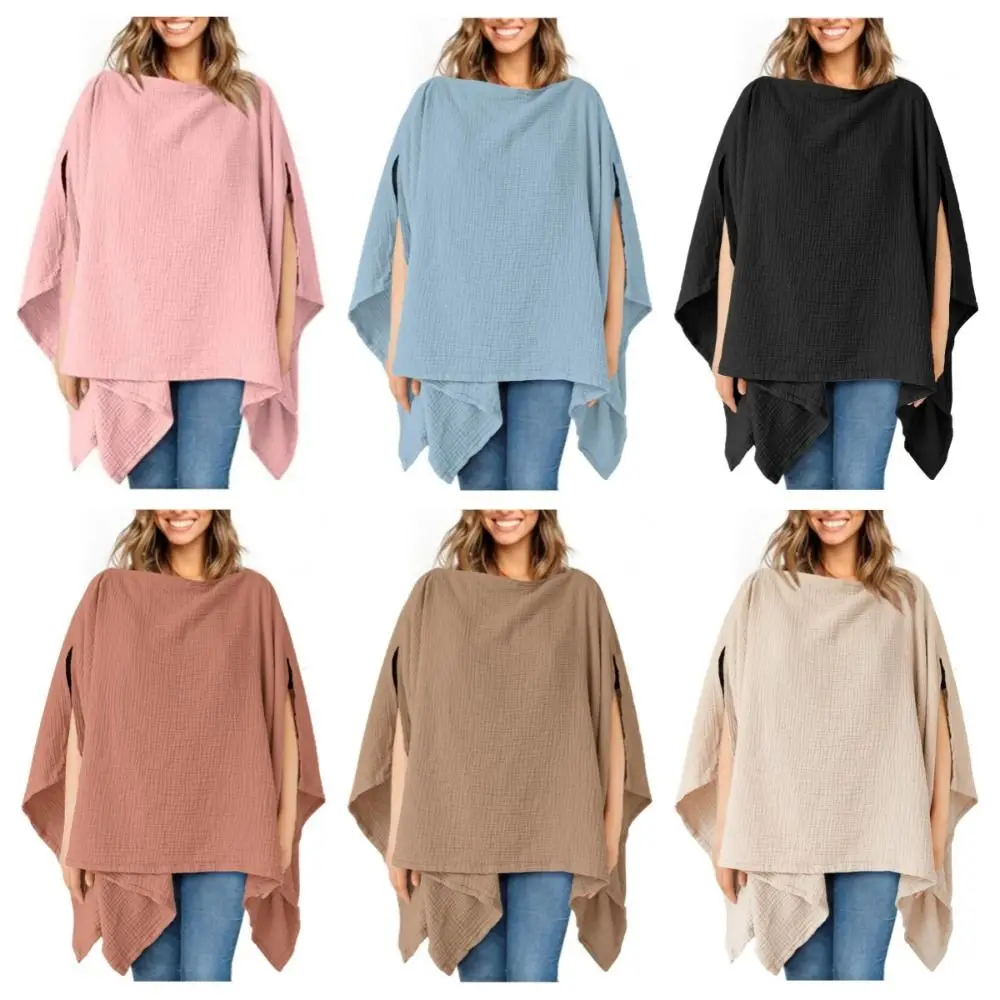 Solid Color Maternal Nursing Covers Comfortable Soft Feeding Clothes Cotton Stroller Blanket Breastfeeding Blanket