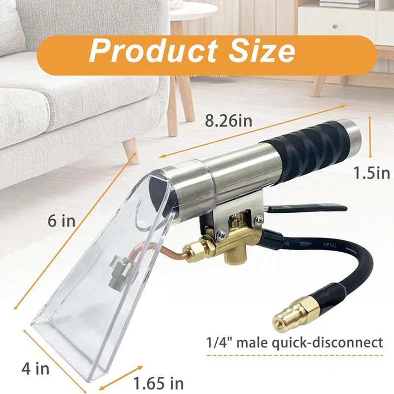 Extractors Upholstery And Auto Detailing Tool Hands Wand,Extractor Hand Tool, Carpet Cleaning Extractor With Clear Heads 6