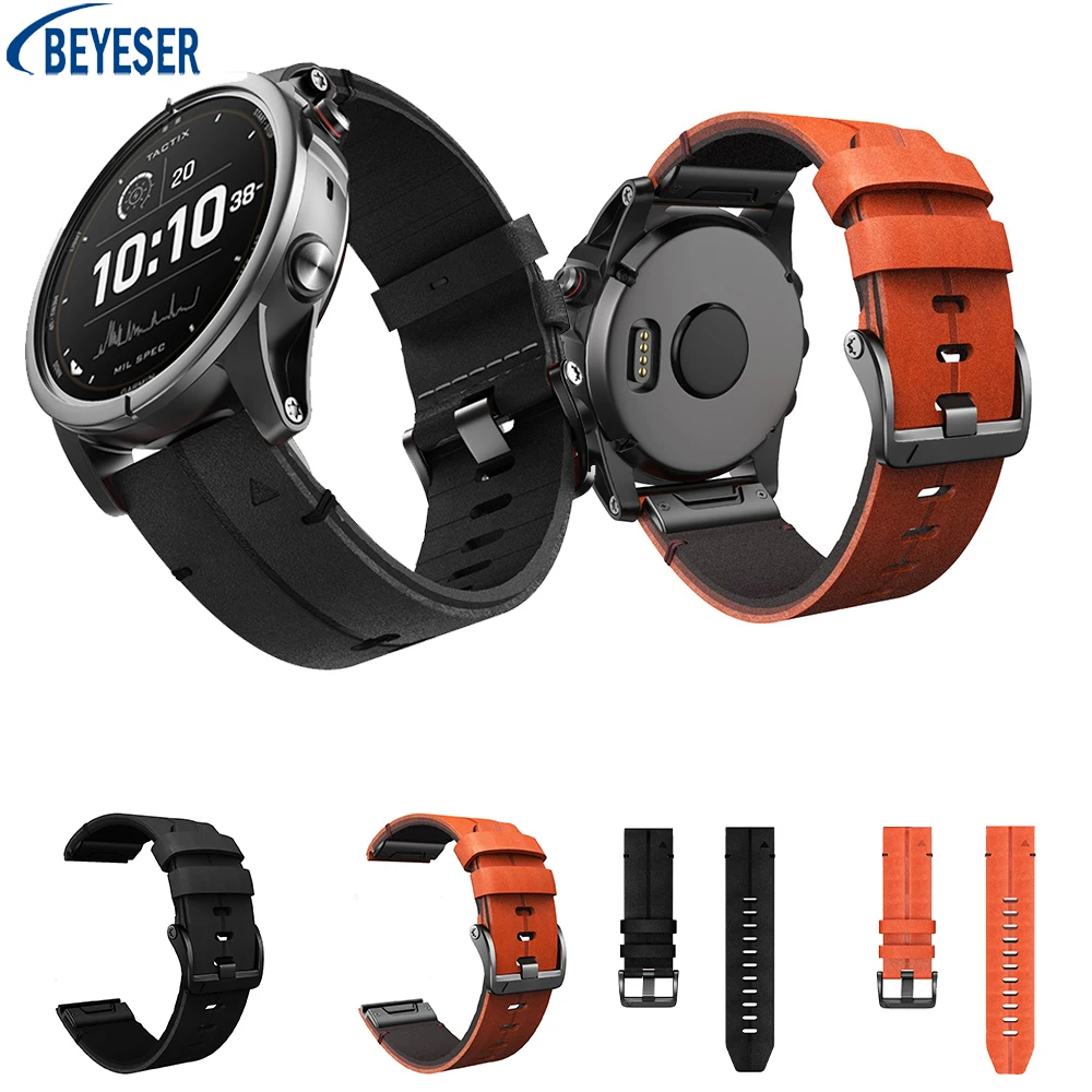 

Original 1:1 Genuine Leather Strap For Garmin Fenix7/ Fenix ​​7X SmartWatch Replacement Bracelet Band Wristband Accessories