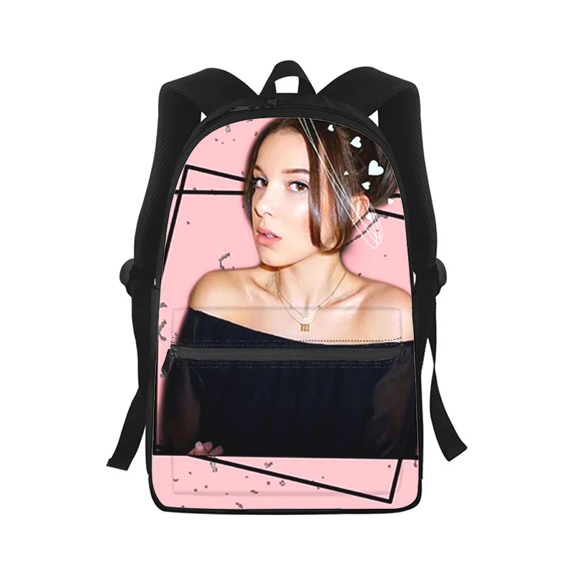Millie Bobby Brown Men Women Backpack 3D Print Fashion Student School Bag Laptop Backpack Kids Travel Shoulder Bag