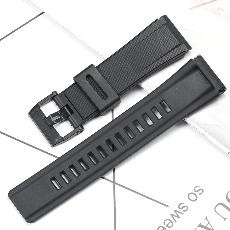Men's Sports Waterproof 24mm Resin Watch Strap