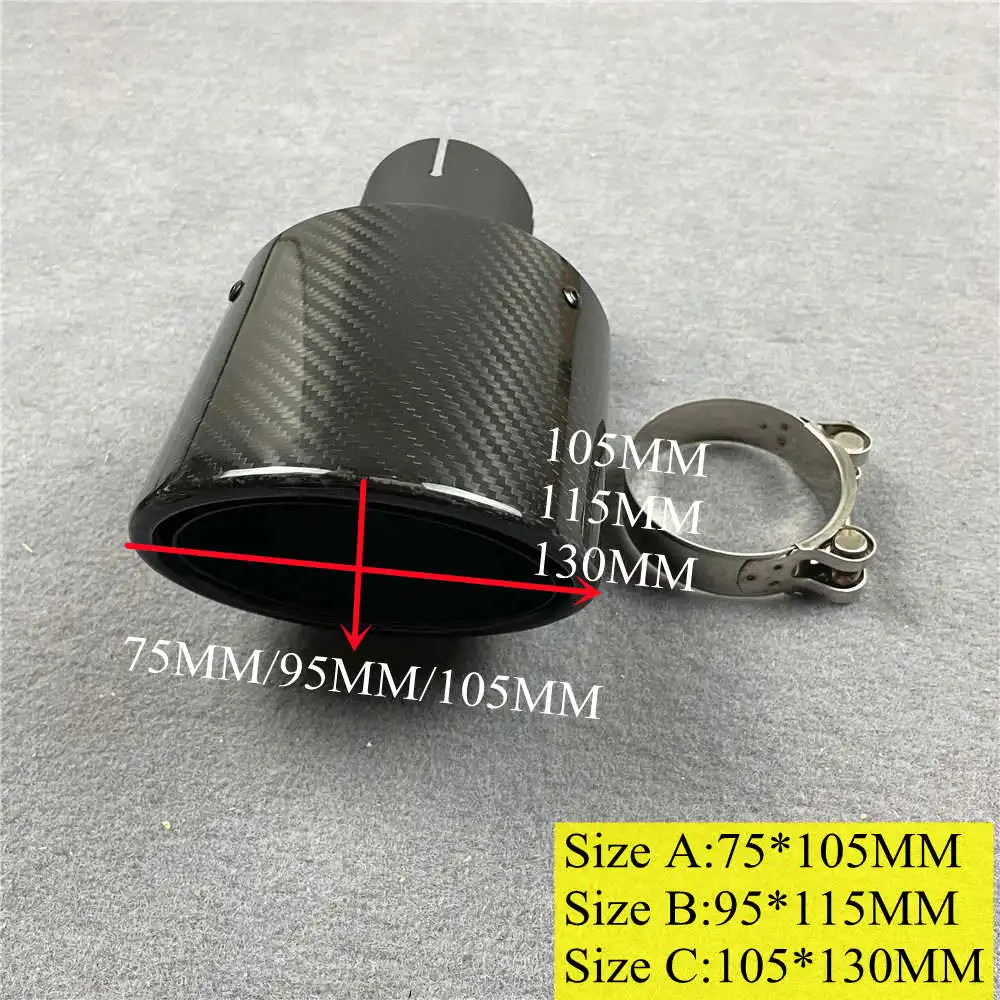 Tubo Di Scarico Per Silenziatore Akrapovic Tip Out 105*130Mm Accessori Per Sistema Di Scarico Universale Per Auto Ugelli Neri Lucidi Tubo Di Scarico