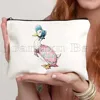 Cute Beatrix Potter Cartoon Peter Rabbit Anime Duck Carrots Kawaii Animal Canvas Cosmetic Makeup Toilet Bag Pencil Case Pouch 5