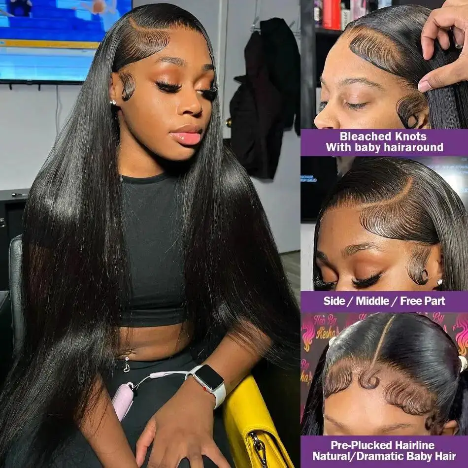 Straight Human Hair Wig 32 Inches 13x6 13x4 Lace Front Wigs For Women