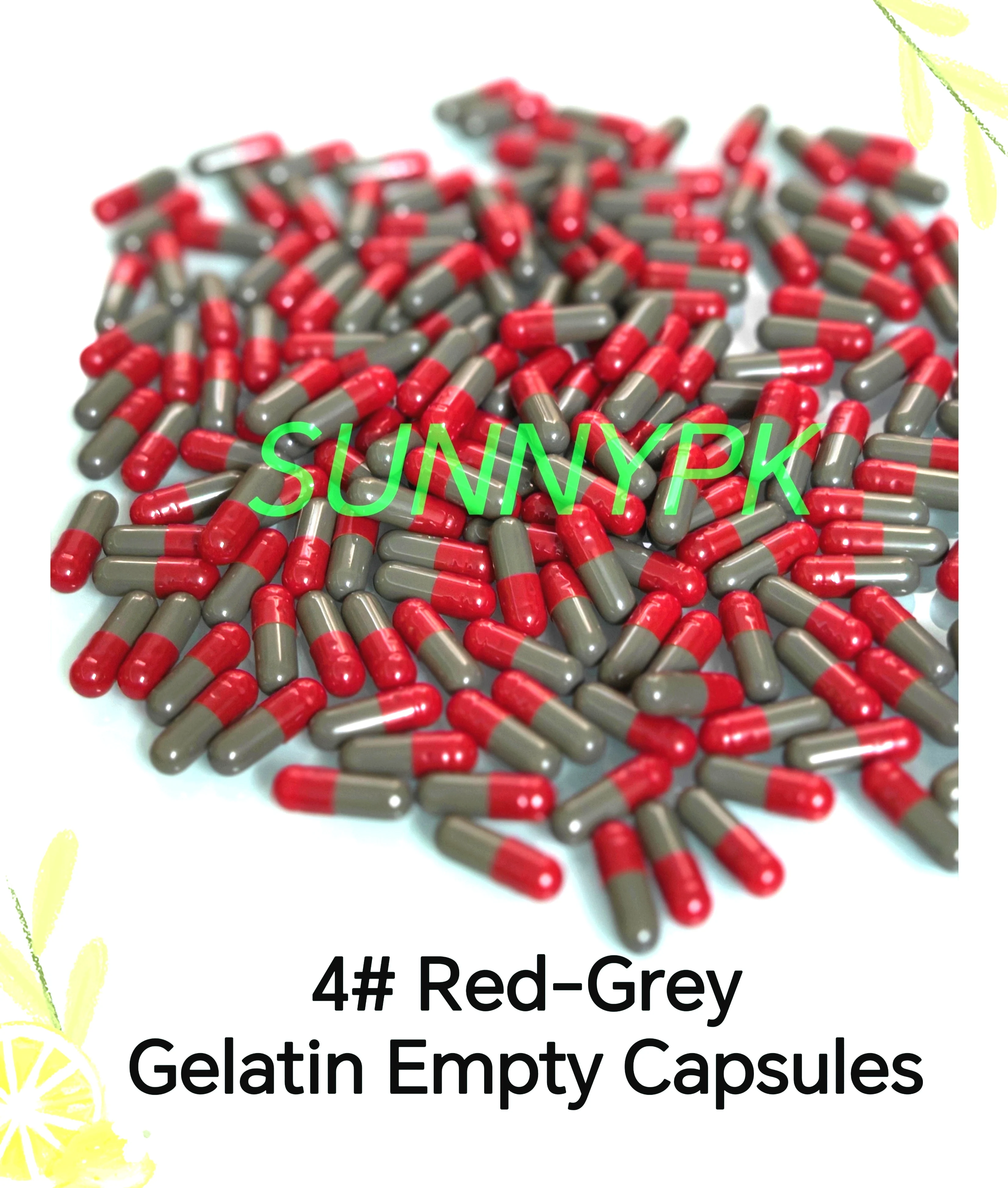4# Empty Capsule 10000 PCS/Bag Colored Hollow Capsul Size 4 Gelatin Empty Medical Capsule Packing Case for Powder Granule Pallet empty capsules