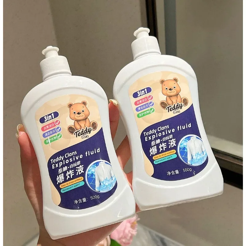 Teddy explosion liquid Teddy Krath laundry stain remover Strong whitening and yellow cleaner for mothers and children