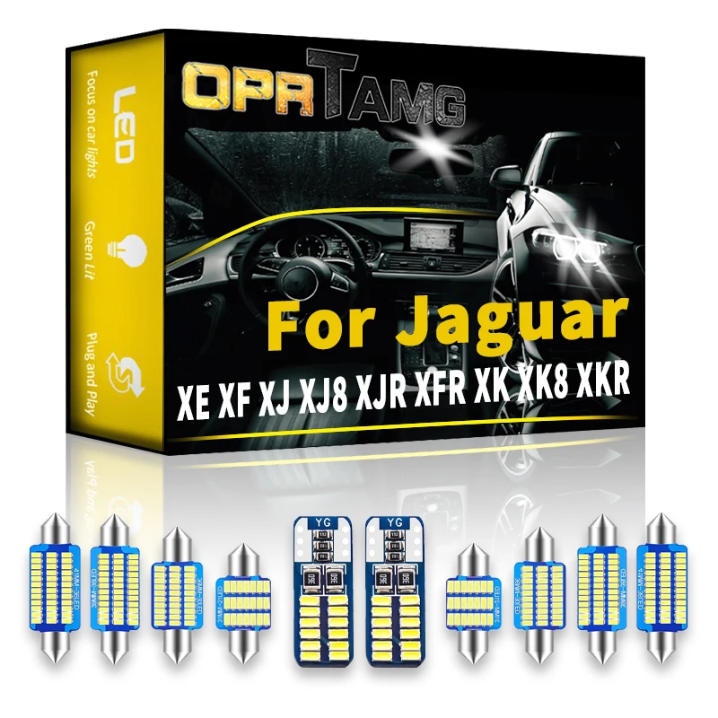OPRTAMG Car Led Interior Light For Jaguar XE XF XJ XJ8 XJR XFR XK XK8 XKR 2004 2005 2006 2010 2019 2010-2022 Reading Lamp Bulb | Автомобили