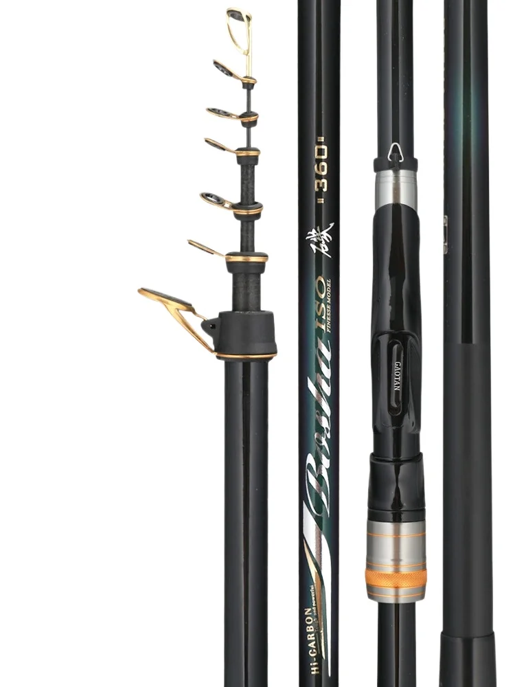 

BOSHA 5# Ultralight Superhard Large Guide Ring Rock Fishing Rod Carbon Hand Sea Dual-use Long Throwing Rod 3.6m-7.2m